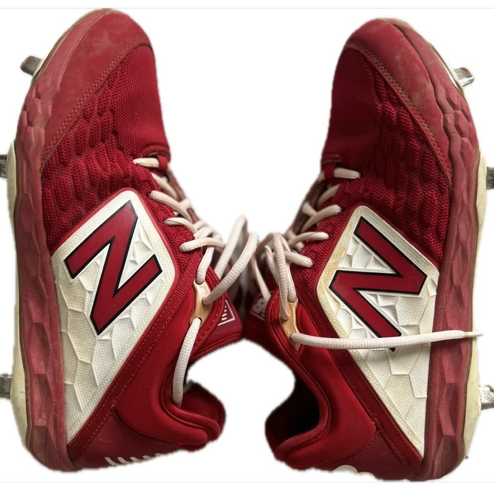 New Balance L3000TR4 Men's METAL Baseball Cleats RED WHITE Size 10 - Picture 4 of 6